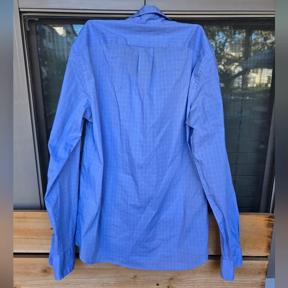 J. Crew The Offshore Performance Shirt Sz Small Blue And White Plaid